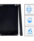 Top Shelf Abs Electrical Enclosure For Hardware Builders With Four M16 Cable Glands IP65 Waterproof Junction Box Black dustproof case shown with lid.
