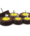 10 Piece Abrasive Flap Wheel Sander Set With A Range Of Sizes From 3.2 Inch To 0.64 Inch Grit 16 And 80 Aluminum Oxide Wheels