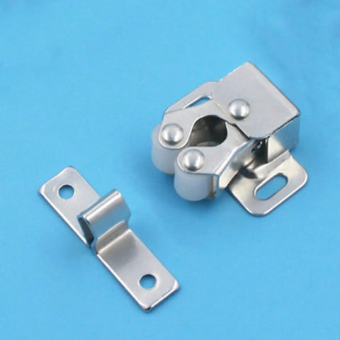 8 Pack Ball Latch Double Roller Door Catch Set For Cabinets And Closets, Heavy Duty Steel Build With Reliable Closure, Easy Install