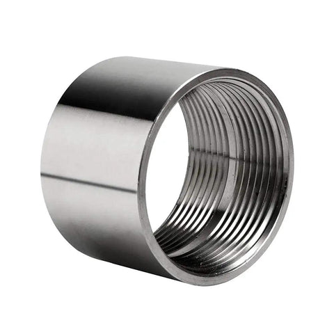 Heavy Duty 304 Stainless Steel Pipe Coupling Fitting 2 Inch Female To 2 Inch Female Connector Adapter 1.4 Inch Length