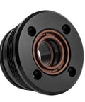Premium Trim Cylinder End Cap Repair Kit For Penta Outboards Compatible With PreSealed 0872837 And 0768665 Replaces 3860881 Part Numbers Perfect Fix Keeps Water Out. black metal end cap with seal