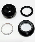 1-1/8 Inch Threadless Bike Headset Kit For MTB BMX Road Bikes components with aluminum bearings and spacers displayed