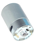 RS550 12V Mini Micro DC Gearmotor With All Metal Gears And Hella Low Speed Torque Perfect For RC Cars Robotic Projects DIY Wheels And Custom Build Mods, silver metal casing.