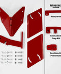 Hiller Furrower Kit for Rear Tine Rototillers With Mounting Hardware Included Easy Assembly And Adjustable Furrow Width Compatible With Husqvarna Southland Powermate Troy Bilt And Cub Cadet Tillers components and adapters shown