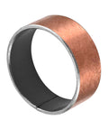 Heavy Duty Oilless Bushing 45mm Bore 50mm Outer Diameter 20mm Length Plain Sleeve Bearing With Carbon Steel Base And Bronze Sintered Coating, showing carbon steel base and bronze coating.