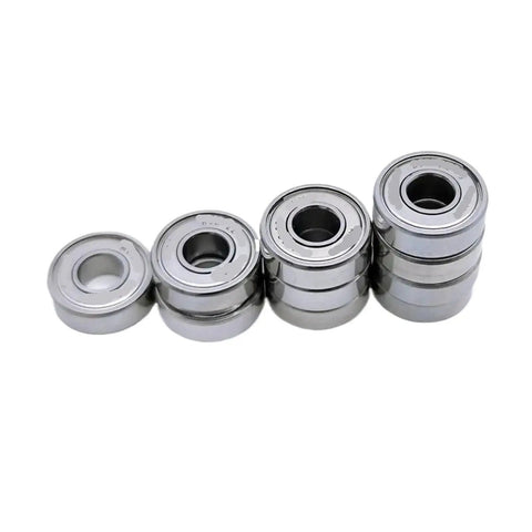 Get These 10pcs Deep Groove Ball Bearings In Single Row To Keep Your Gear Rolling Smooth Like Butter And Dust Free For Long Life No Gunk Allowed, stacked metal ball bearings.