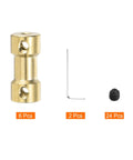 Brass Shaft Coupler Set Six Pieces 2Mm To 5Mm With Screws And Hex Wrench Flexible Motor Shaft Joint Connector For RC Cars Models And Wheels In Robots And Other Model Vehicles brass coupler with hex wrench and screw