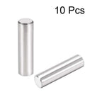 Two pieces of Ten Pack 8mm By 30mm Stainless Steel Dowel Pins Set For Shelves And Fastening, centerless ground finish, 10 Pcs, silver tone.