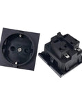 Job Site Ready Embedded Industrial Electrical Outlet With Rock Solid Waterproof Housing And Plug And Play Wiring Installation For Outdoor Construction Generators, black receptacle.