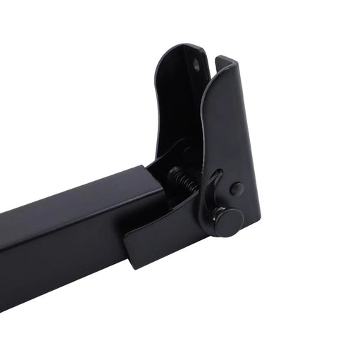 Close-up of a self-locking mechanism on Top Shelf Folding Table Legs 13 8 Inch Rock Solid Metal Collapsible Furniture Stand.