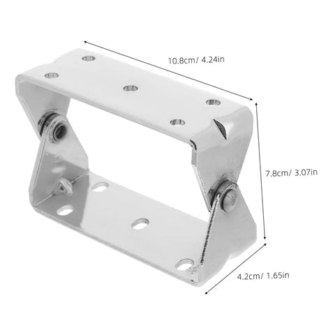 PRETYZOOM Industrial Oven Door Metal Hinge Heavy Duty Stainless Steel U-Type Hinge Replacement For Baking Drying Equipment Kitchen Appliance Hardware Accessory, showing dimensions and design.