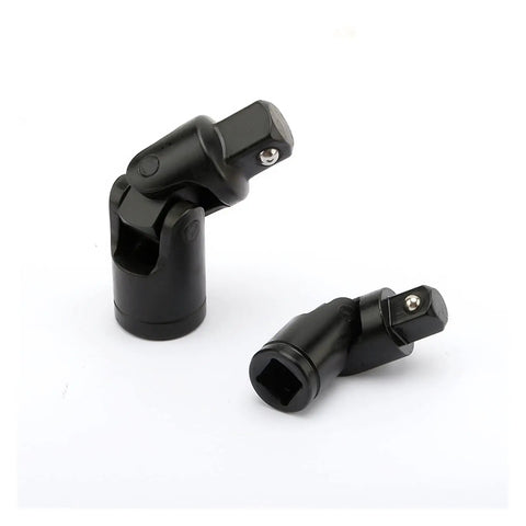 Versatile Universal Coupling Adapter Kit With Flexible Car Extension Angle Ratchet Wrench And Socket Set Featuring 3/8 And 1/2 Drill Chuck Compatibility Made With Durable Chrome Vanadium Steel For Heavy Duty Auto Repair Jobs That Gonna Get You black universal joint sockets