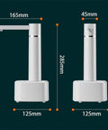 Dimensions of Desktop Water Dispenser With Hot And Cold Water, Three Level Volume Control, USB Charging, Electric ABS Pump, White