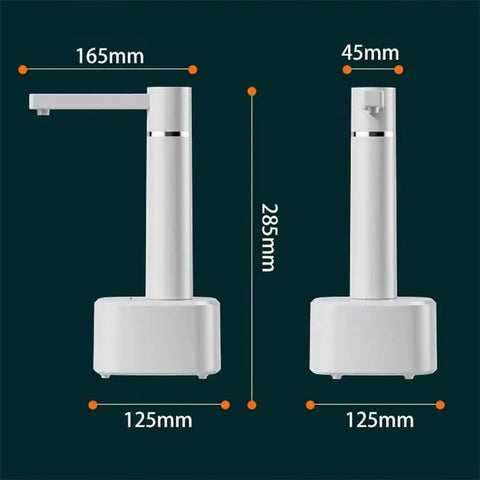 Dimensions of Desktop Water Dispenser With Hot And Cold Water, Three Level Volume Control, USB Charging, Electric ABS Pump, White