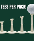 Adjustable Golf Tees 4 Pack From 2 To 3.5 Inch Height Durable Rubber Driving Range Tees For Practice Mats with Golf Ball
