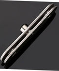 Close-up of 360 Degree Rotatable Hidden Door Pivot Hinges Set For Secret Doors In Stainless Steel Pro Grade Concealed Hinges