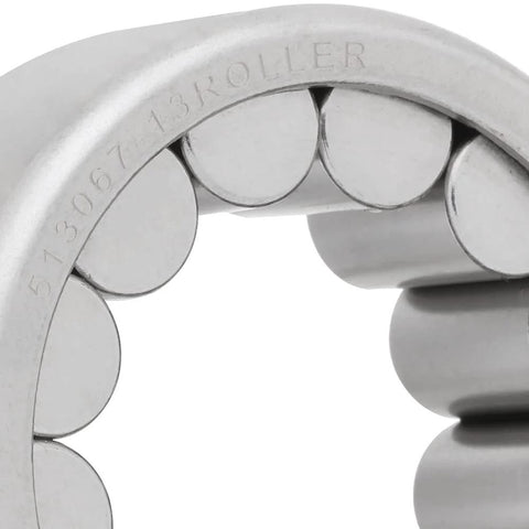 Close-up view of 2 Pack Rear Wheel Bearing Kit 513067 Heavy Duty Easy Install showing roller bearings and metal construction.