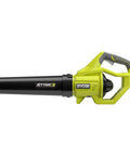 Heavy Duty Cordless Jet Fan Leaf Blower With 500 CFM And 110 MPH Turbo Boost For Quick Yard Cleanup, sleek black and green design.
