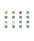 KOLACEN Automotive Mini Blade Fuse Assorted Kit Pack 81 Pieces With Fuse Puller For Car Truck 5Amp To 35Amp showing different fuse ratings.