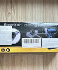 Packaging of Sheet Metal Cutter Drill Attachment with Serrated Wheel for Nibbler Style Cutting, tool shown on box