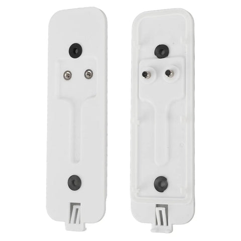 Two Pack White Doorbell Backplates For Video Doorbell Mounting Plate Replacement And Battery Cover, front and back view