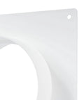 Heavy Duty Plastic Duct Connector Flange For Round Vent 4 Inch Easy Install DIY Wall Plate Adapter For HVAC Exhaust And Intake Coupling Airflow Fitting For Ventilation And Cooling Systems white plastic wall plate with round duct opening