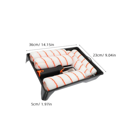 Knock Your Next Reno Out Of The Park With This Smooth Ride Roller And Brush Set Having A Solid Tray for easy paint application.