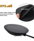 Close-up of Magnetic Vehicle Antenna Mount With A 4.3 Inch Base and rubber sleeve to prevent scratches.