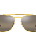Unisex Caravan Square Sunglasses RB3636 With Polarized Clear Gradient Dark Brown Lenses In Legend Gold Frame 58 mm Full Rim