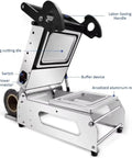 Image of Semi Automatic Hand Pressure Takeaway Box Sealing Machine For Restaurants And Shops with anodized aluminum mold for sealing.