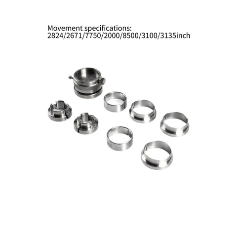 Watch Movement Holder And Repair Tool Rotating Base Kit For 8500 2000 7750 Movements with seven metal holders