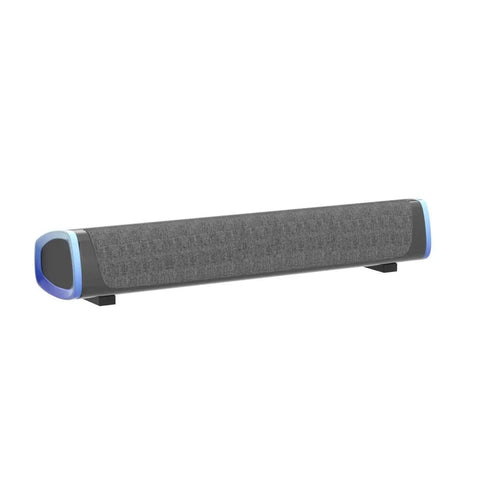 R30 USB Powered Computer Speakers With Colorful LED Lights And 3.5mm Aux Surround Soundbar For Desktop Laptop Monitor And Office Use