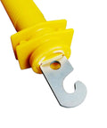 Close-up of Yellow Electric Fence Gate Handles 6 Pack Insulated Plastic Rubber Gate Grip For Safe Shockproof Fence Operation