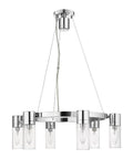 Midtown 6 Light Chandelier in brushed nickel finish with dope modern contemporary design for living room or dining room