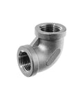 Rock Solid Pro Grade 316 Stainless Steel 90 Degree Elbow Pipe Fitting 3 4 Inch Bspt Female Thread Class 150 for plumbing.