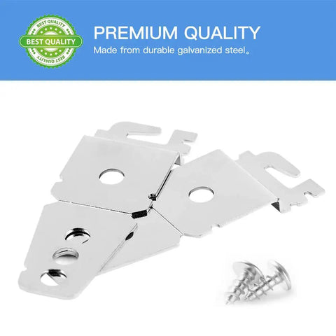4 Pack Undercounter Dishwasher Upper Mounting Brackets with Screws Replaces WP8269145 AP3039168 PS393134 Durable Mounting