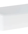 Adjustable Refrigerator Door Bin Replacement White OEM Part WR71X10781 for GE Refrigerators, front view, white plastic.