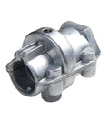 Universal Fit Quick Connect Helm Converter Metallic Finish No Sweat Install On Any Marine Steering Rack Plug And Play Upgrade With Rock Solid Heavy Duty Performance, marine steering converter in aluminum.
