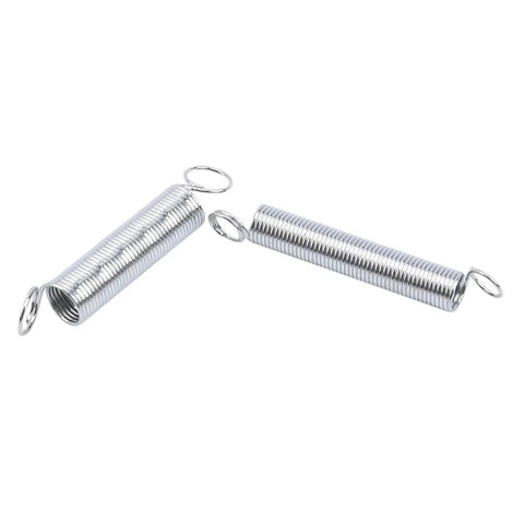 Steel coils from Beefy Heavy Duty Extension And Compression Spring Set For DIY Pros 200 Piece Kit shown horizontally