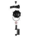 Heavy Duty Pool Valve Rebuild Kit For Jandy Ports 4715 And 4716 With Handle Knob Cover Works Like A Charm On NeverLube And Gray Valves, black plastic parts
