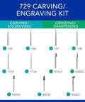 Dremel 729-01 11-piece carving/engraving kit with assorted bits