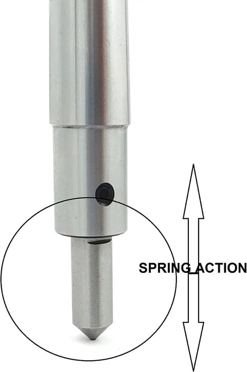 Top Tier Mt3 Spring Center Tap Guide Dead True Alignment Jig For Lathe Mill Threading And Boring Fully Hardened Steel showing spring action detail.