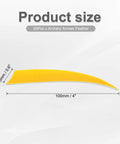 4 Inch Turkey Feather Arrow Vanes Left Wing Fletching 25 Pack Yellow For DIY Archery Arrows Target Practice And Hunting Lightweight
