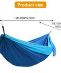 Heavy Duty Camping Hammock With 660Lb Capacity And Tree Straps Portable Outdoor Hammock Tent size chart 270x140 cm