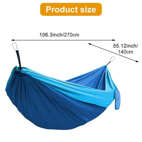 Heavy Duty Camping Hammock With 660Lb Capacity And Tree Straps Portable Outdoor Hammock Tent size chart 270x140 cm