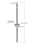 Diagram of Beefy SFU1204 Ball Screw Kit with Nut Anti Backlash for 12mm Diameter Lead 4mm, 400mm Length, CNC compatibility dimensions shown.