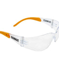 Lightweight Protective Eyewear With ANSI Z87.1 Plus High Impact Rating, flexible rubber temples, clear lenses, universal fit frame