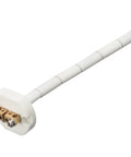 4-inch K-type ceramic kiln thermocouple probe with 2x100mm terminals, white ceramic rod