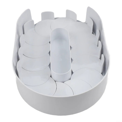 Top view of Rotating Condiment And Spice Organizer Turntable For Kitchen And Refrigerator PET Construction with removable tray.