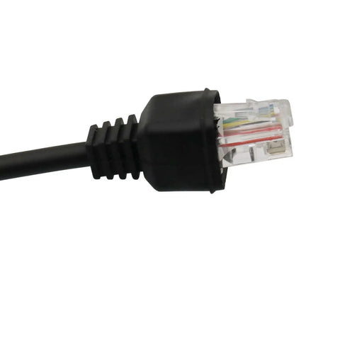 Close-up of RJ45 connector for Handheld Speaker With Mic Hanger For Kenwood Radios 8 Pin RJ45 Compatible With TK models